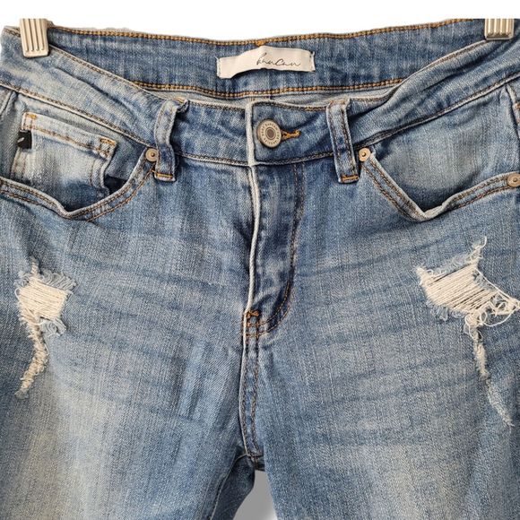 KanCan Womens Sz 7/27 Skinny Jeans Ripped Comfort Stretch Denim Low Rise - Picture 1 of 4
